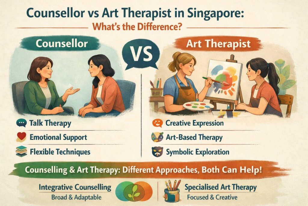 Counsellor vs Art Therapist in Singapore: What’s the Difference?